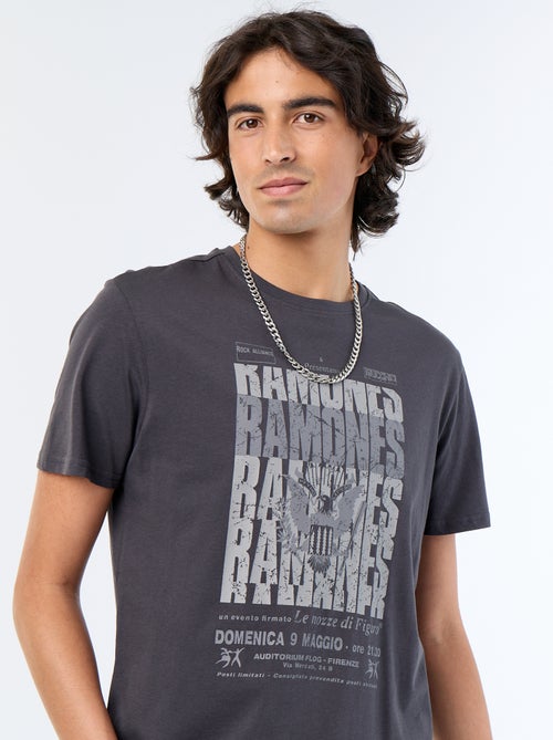 T-shirt 'Ramones' met korte mouwen - Kiabi