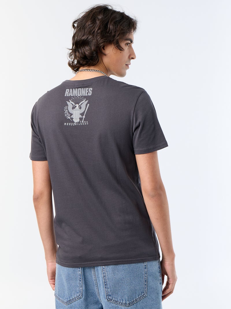 T-shirt 'Ramones' met korte mouwen Zwart - Kiabi