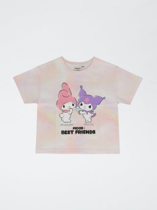 T-shirt 'Sanrio kuromi' van katoen met korte mouwen