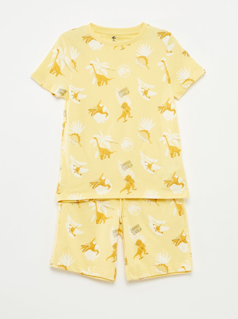 T-shirt + short 'Jurassic World' - 2-delig GEEL - Kiabi