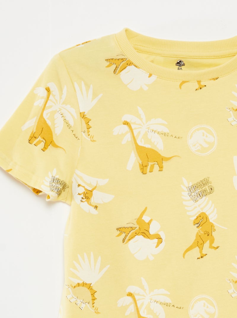 T-shirt + short 'Jurassic World' - 2-delig GEEL - Kiabi
