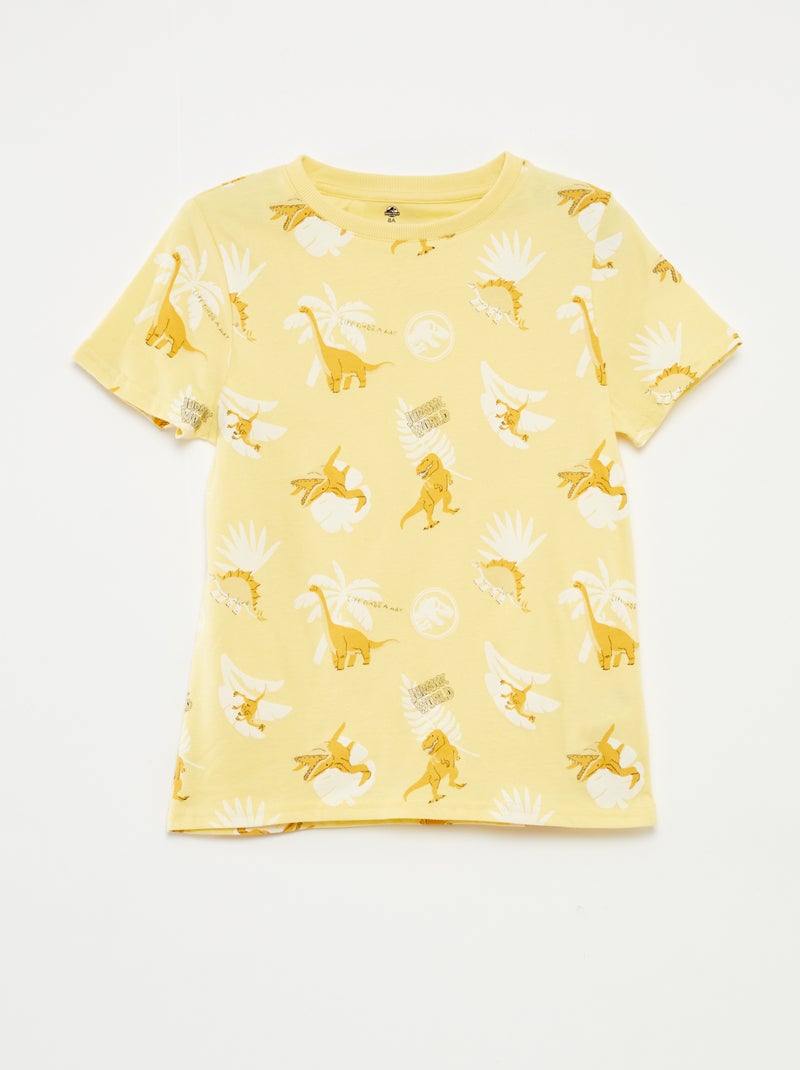 T-shirt + short 'Jurassic World' - 2-delig GEEL - Kiabi