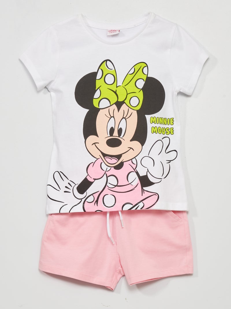 T-shirt + short 'Minnie' - 2-delig wit - Kiabi