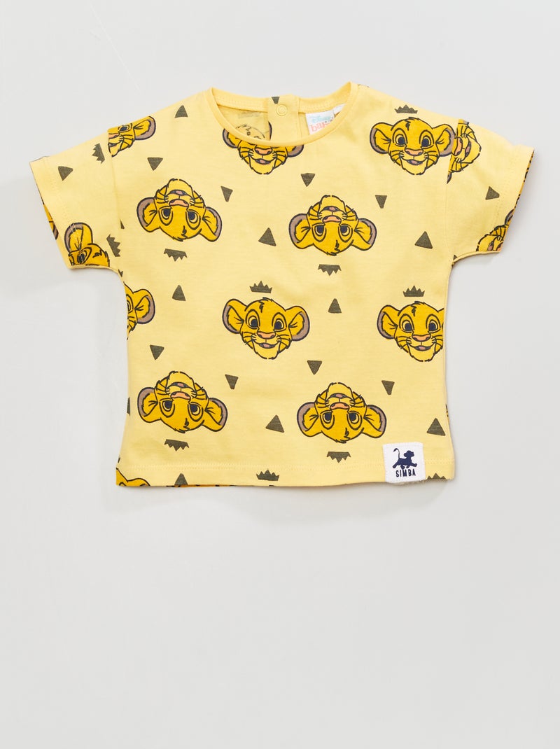 T-shirt 'Simba' 'Disney' geel - Kiabi