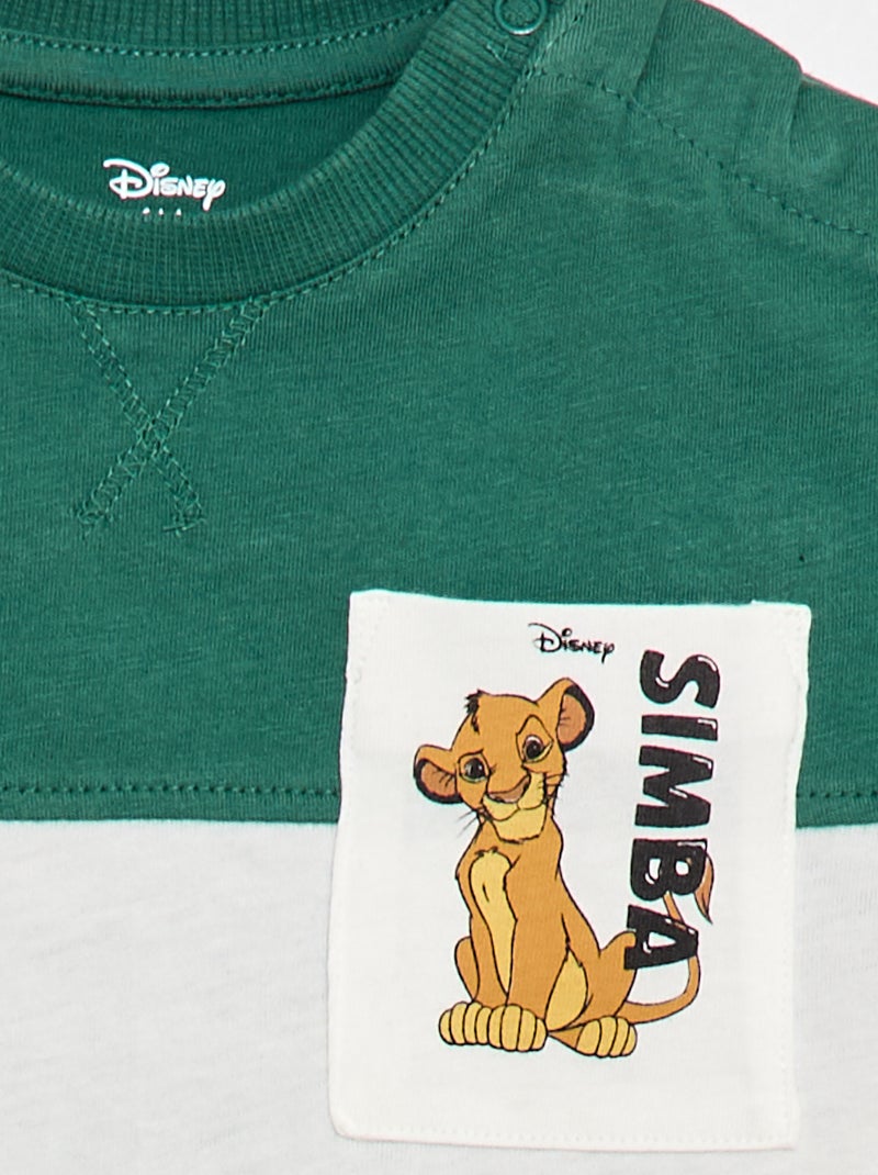 T-shirt 'Simba' met borstzak 'Disney' Groen - Kiabi