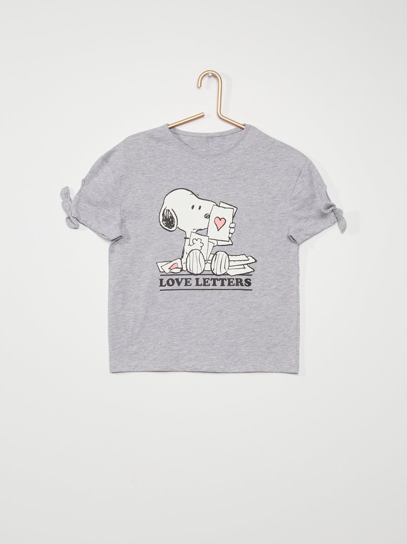 T-shirt 'Snoopy' grijs gemêleerd - Kiabi