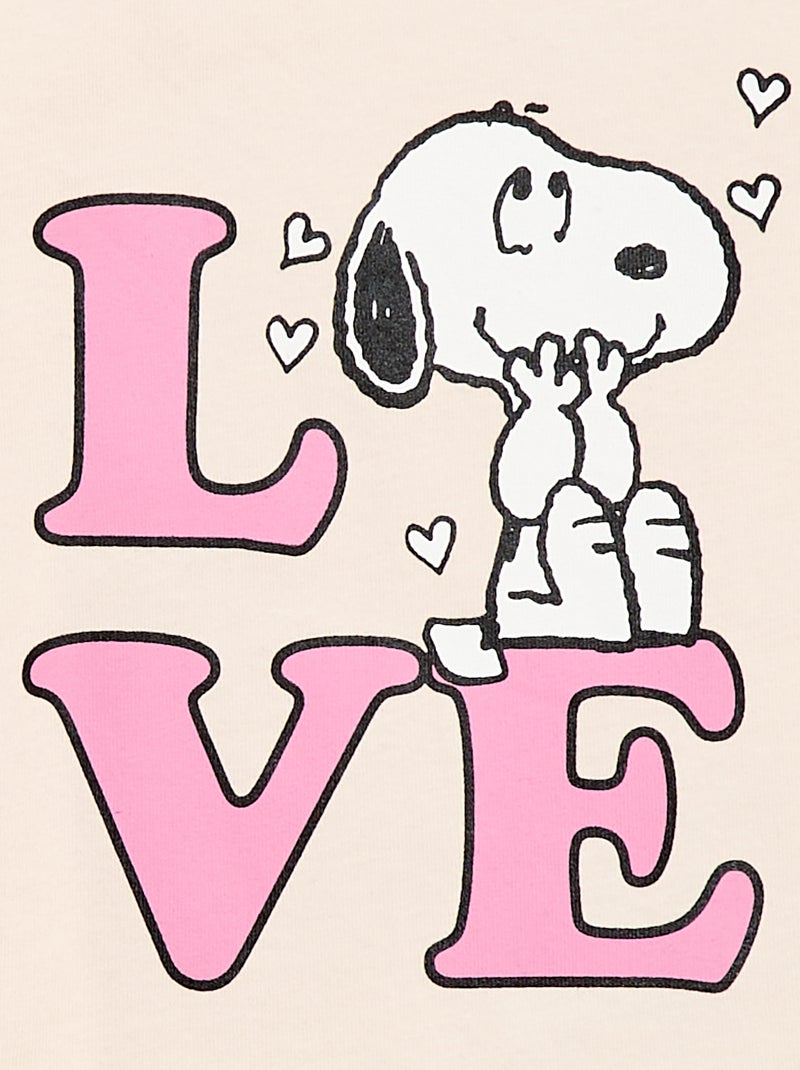 T-shirt 'Snoopy' met korte mouwen Rose - Kiabi