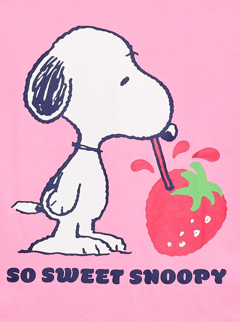 T-shirt 'Snoopy' met korte mouwen Rose - Kiabi