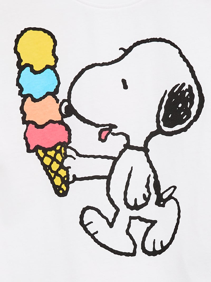 T-shirt 'Snoopy' met korte mouwen Wit - Kiabi