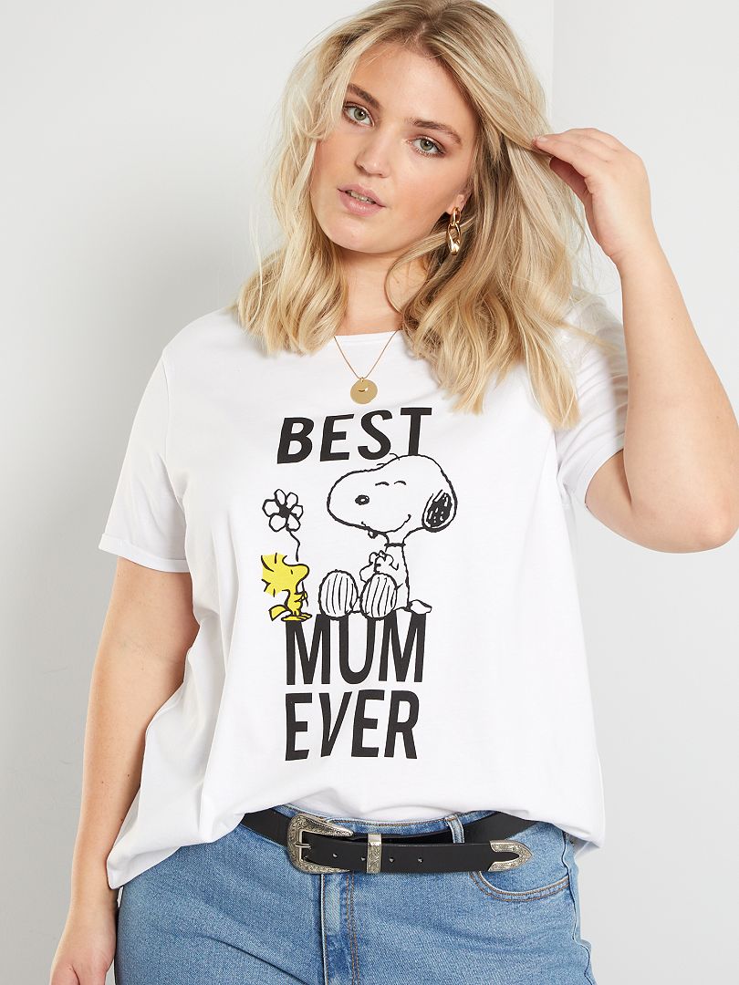 T-shirt 'Snoopy' wit - Kiabi