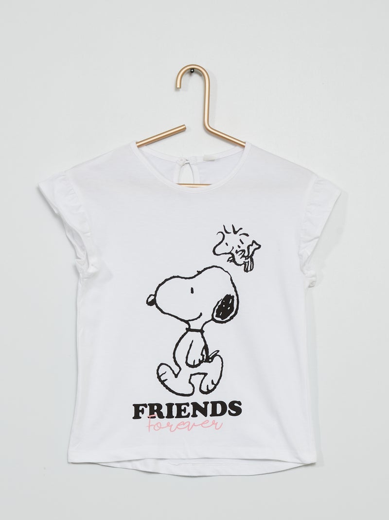 T-shirt 'Snoopy' wit - Kiabi
