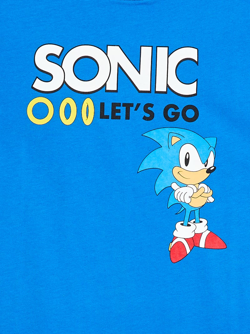 T-shirt 'Sonic' met korte mouwen Blauw - Kiabi