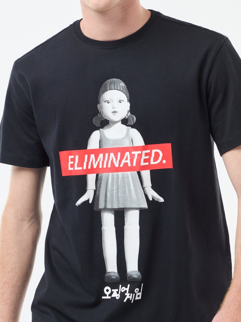 T-shirt 'Squid Game' van katoen zwart - Kiabi