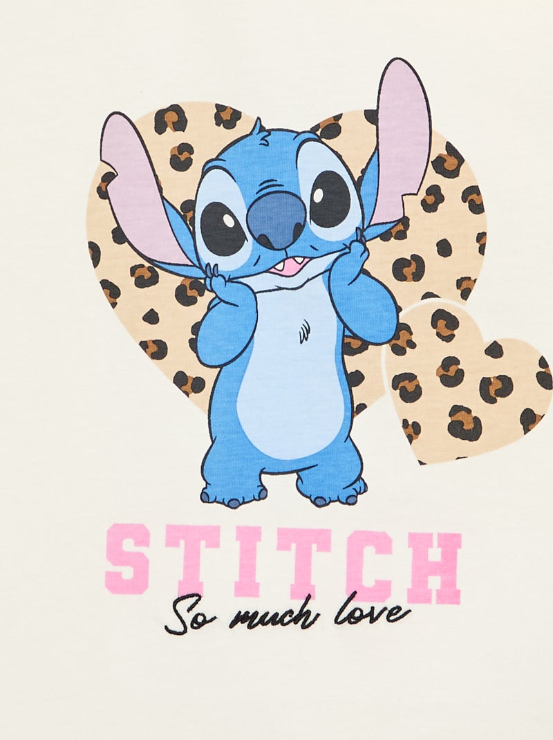 T-shirt 'Stitch' - makkelijk aan te trekken collectie Wit - Kiabi