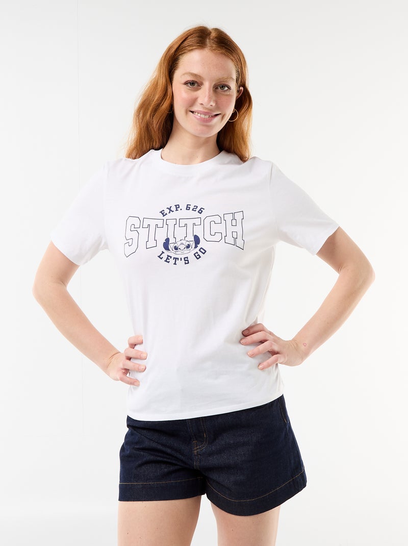 T-shirt 'Stitch' 'Disney' Wit - Kiabi