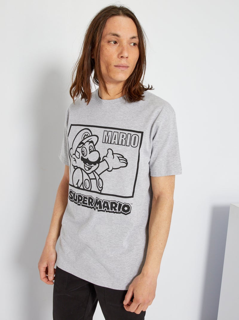 T-shirt 'Super Mario' grijs gemêleerd - Kiabi