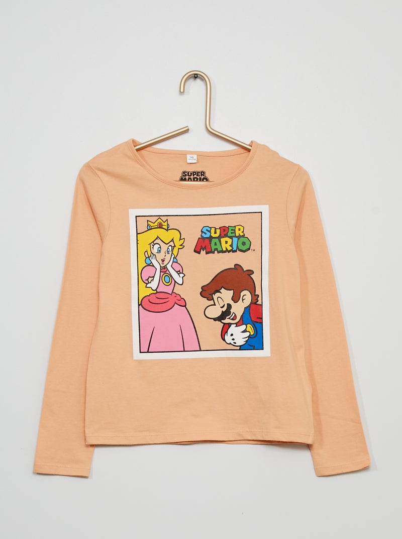 T-shirt 'Super Mario' 'Peach' roze - Kiabi