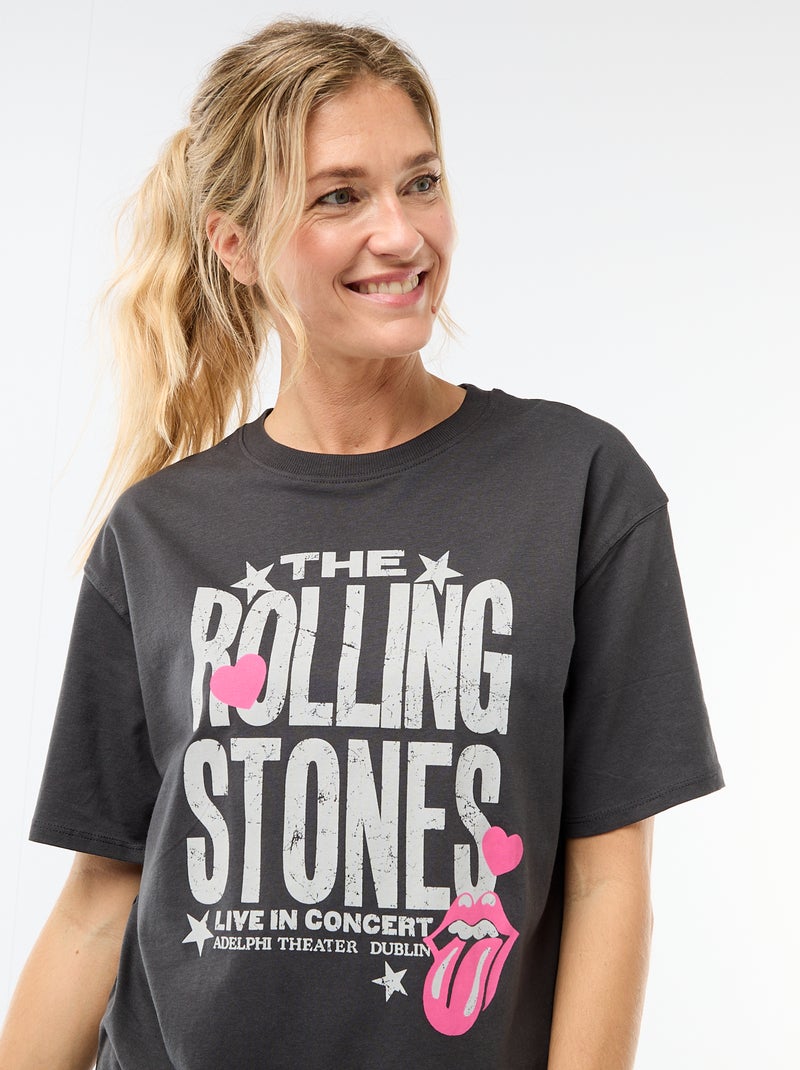 T-shirt 'The Rolling Stones' Zwart - Kiabi