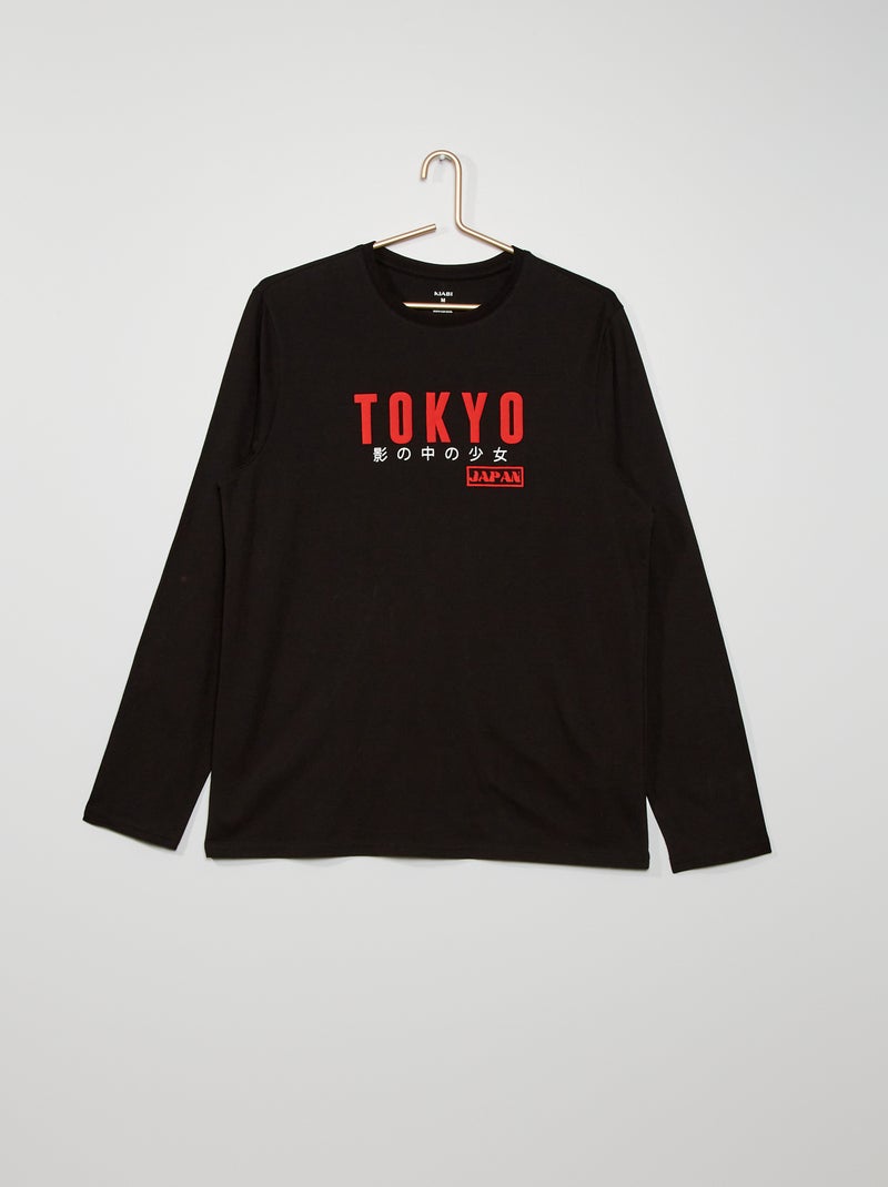 T-shirt 'Tokio' ZWART - Kiabi