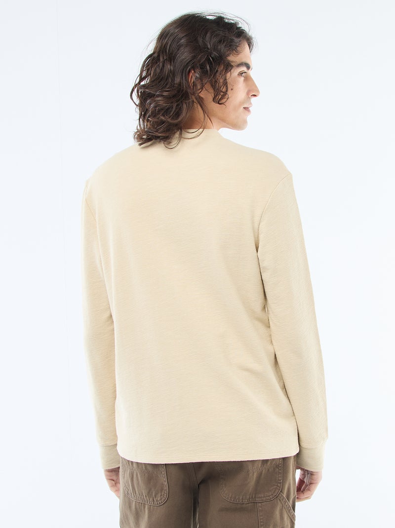 T-shirt tuniek regular fit Biege - Kiabi