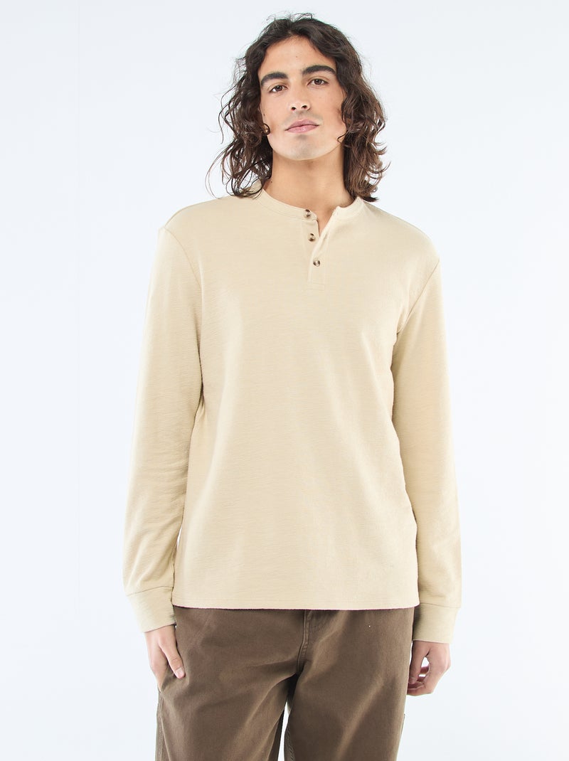 T-shirt tuniek regular fit Biege - Kiabi