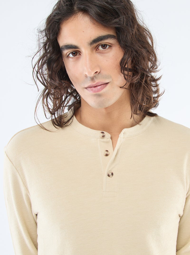 T-shirt tuniek regular fit Biege - Kiabi