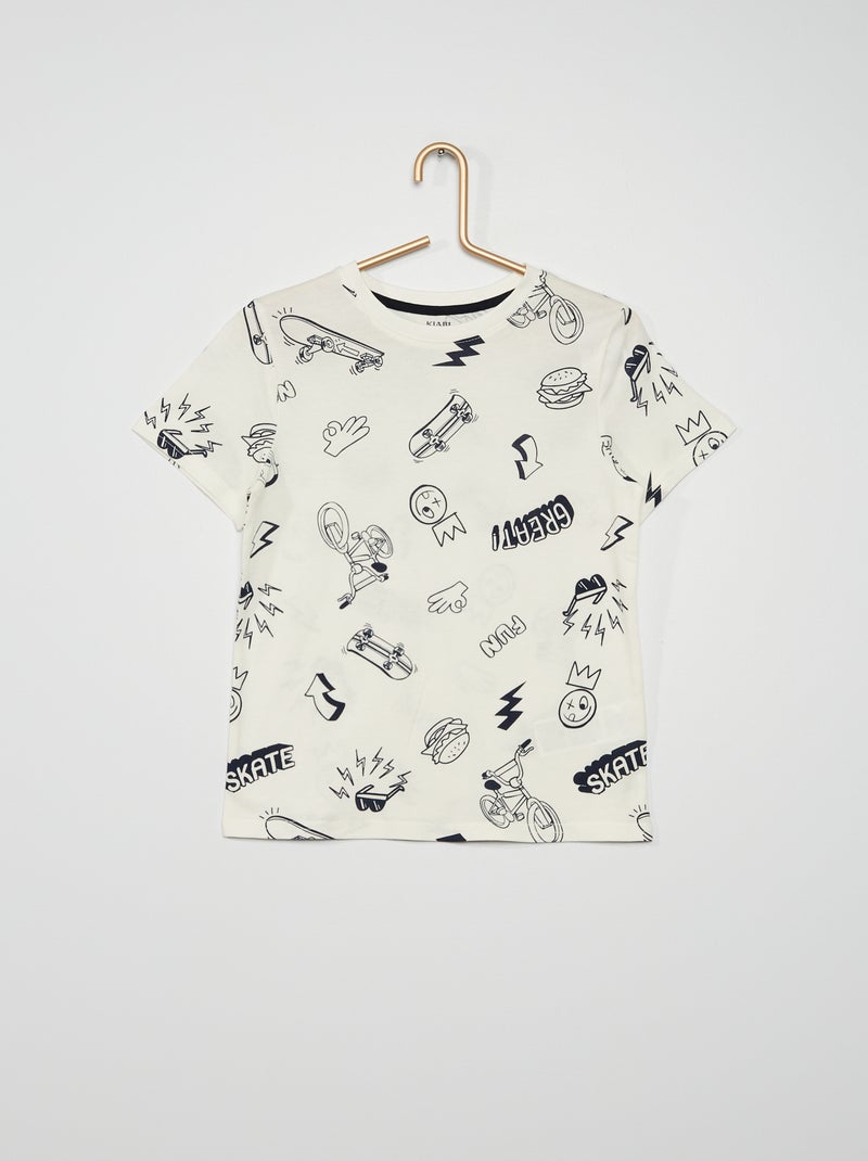 T-shirt van 100% katoen Beige - Kiabi
