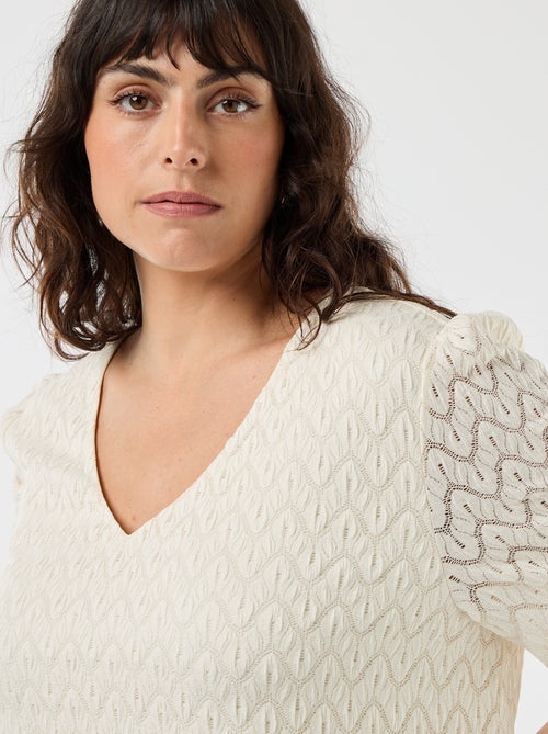 T-shirt van ajourkanten - Kiabi