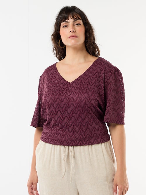 T-shirt van ajourkanten - Kiabi