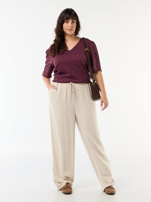 T-shirt van ajourkanten - Kiabi