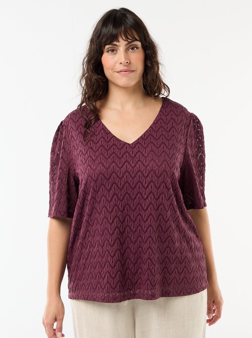 T-shirt van ajourkanten - Kiabi