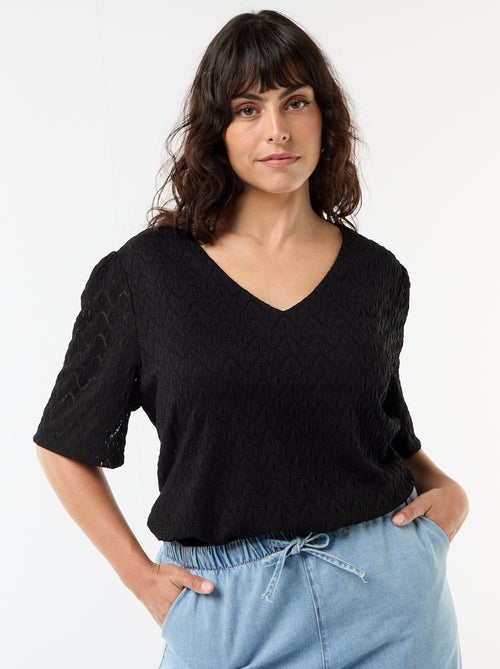 T-shirt van ajourkanten - Kiabi