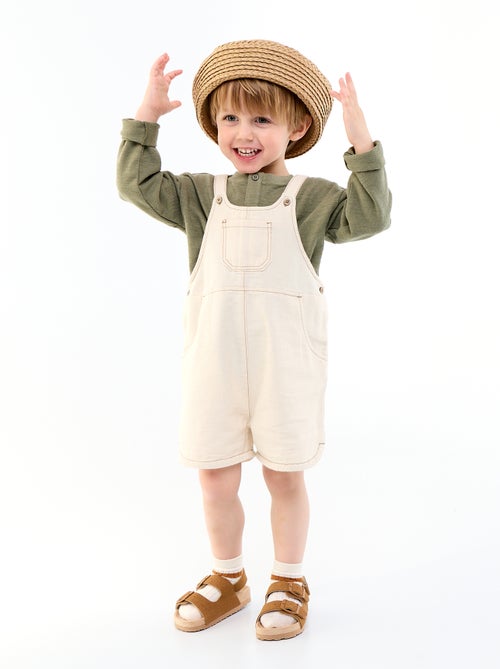 T-shirt van babyterry met lange mouwen - Kiabi