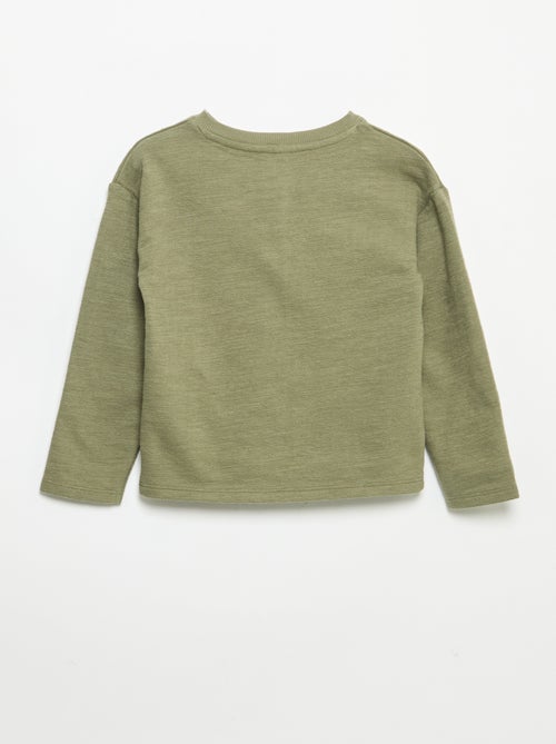 T-shirt van babyterry met lange mouwen - Kiabi