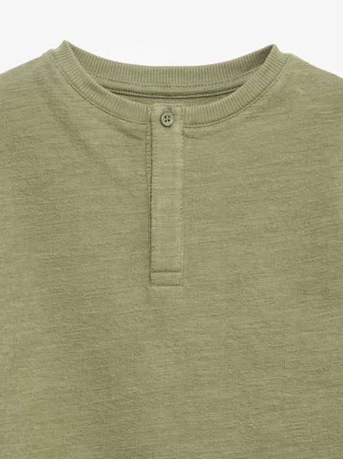 T-shirt van babyterry met lange mouwen - Kiabi