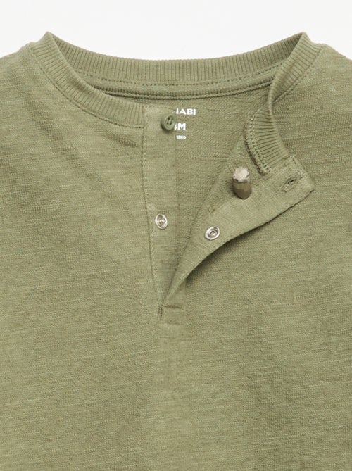 T-shirt van babyterry met lange mouwen - Kiabi