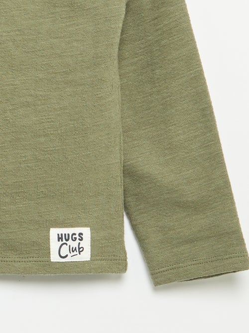 T-shirt van babyterry met lange mouwen - Kiabi