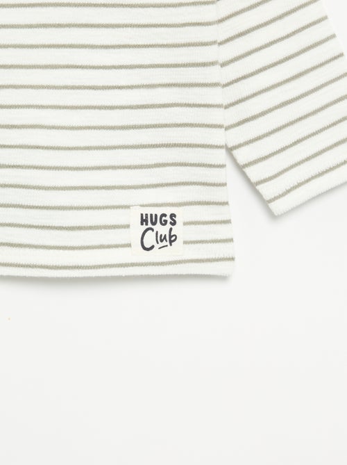 T-shirt van babyterry met lange mouwen - Kiabi