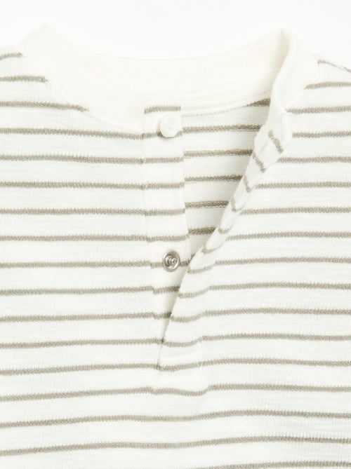 T-shirt van babyterry met lange mouwen - Kiabi