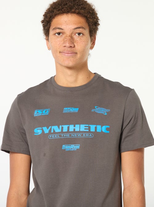 T-shirt van bedrukt katoen met korte mouwen - Kiabi