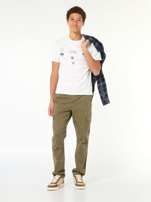 T-shirt van bedrukt katoen met korte mouwen - Kiabi