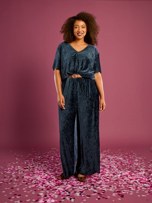 T-shirt van corduroy met korte mouwen - Kiabi