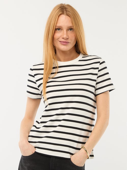 T-shirt van dik katoen - Kiabi