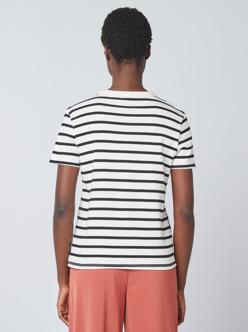 T-shirt van dik katoen BLAUW - Kiabi