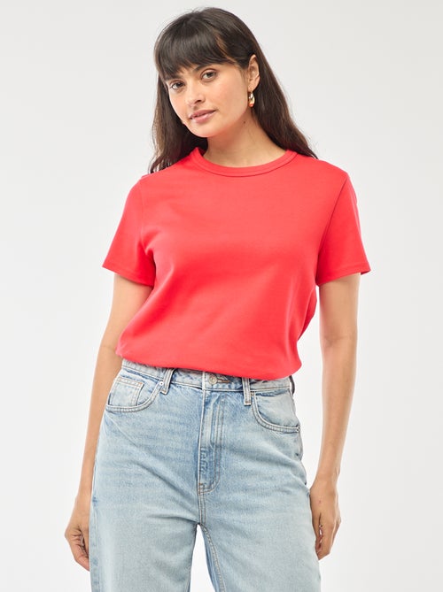 T-shirt van dik katoen - Kiabi