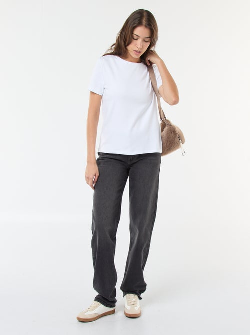 T-shirt van dik katoen - Kiabi T-shirt van dik katoen - Kiabi