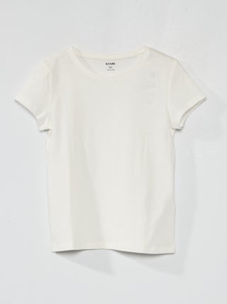 T-shirt van effen jerseytricot