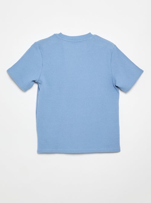 T-shirt van gewafelde stof - Kiabi