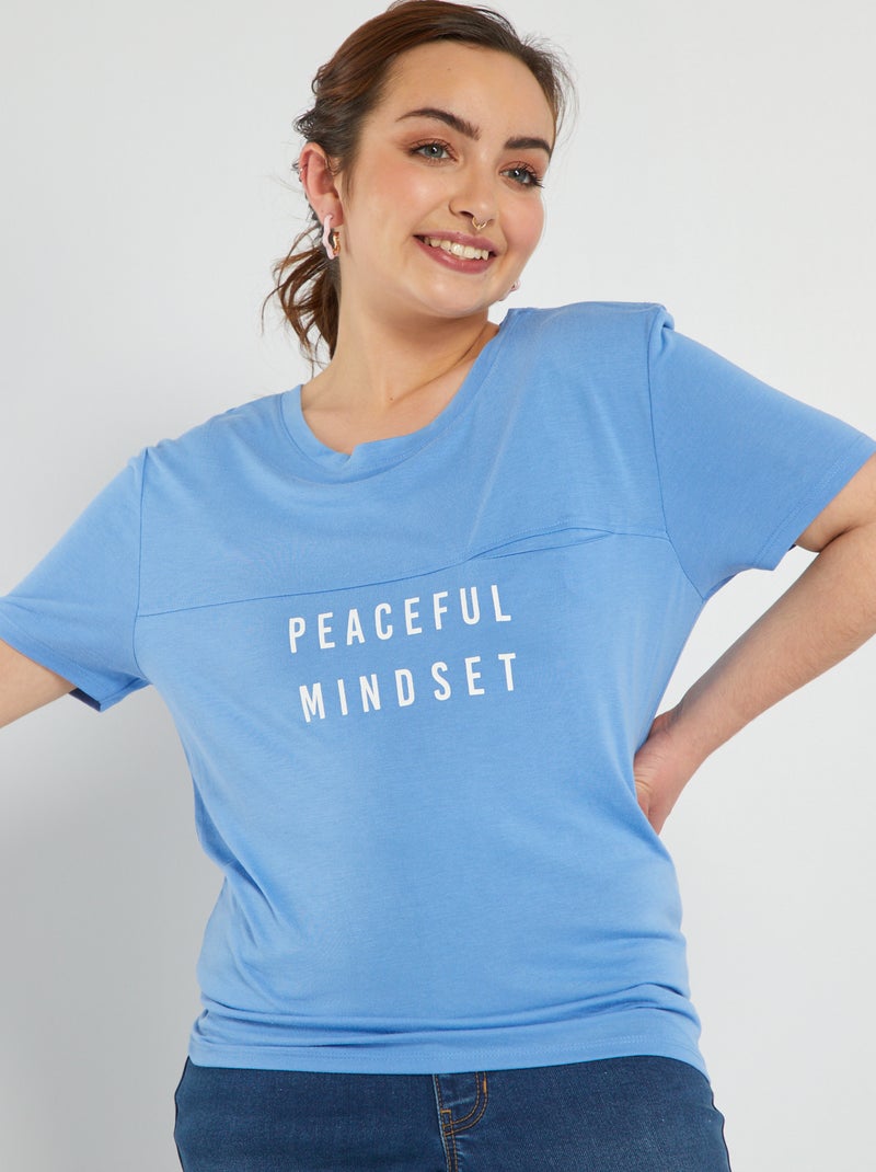 T-shirt van jersey - So Easy BLAUW - Kiabi