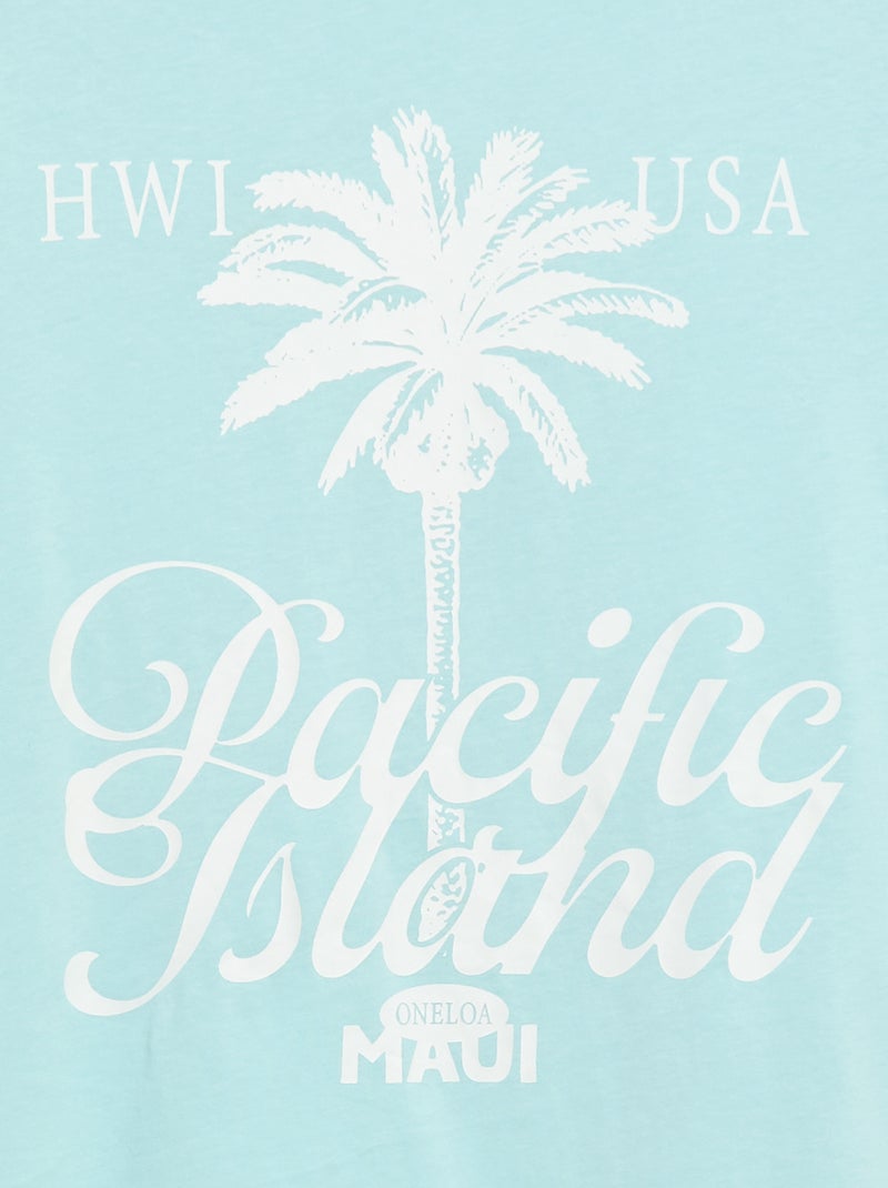 T-shirt van jersey - So Easy Blauw - Kiabi